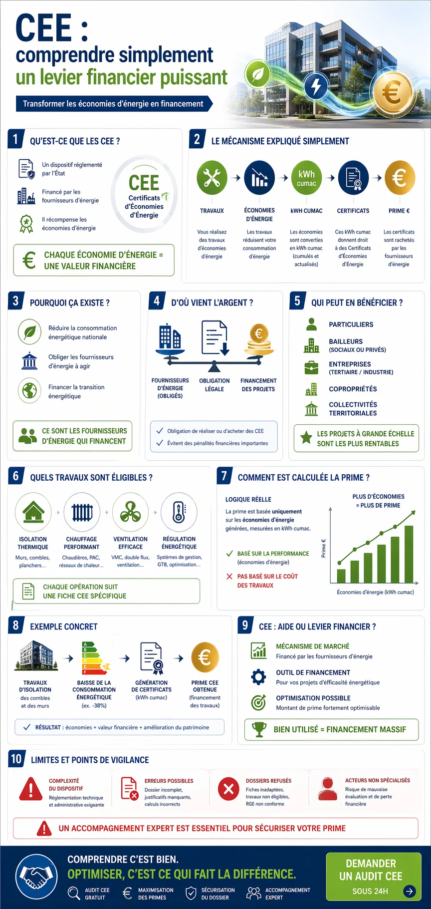 Infographie — Qu'est-ce que les CEE ? Mécanisme et définition des Certificats d'Économies d'Énergie